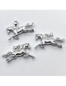 Подвеска Лошадь скачет, 18*25 мм, родий