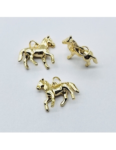Подвеска Лошадь стоит, 16*20 мм, позолота