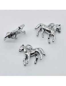 Подвеска Лошадь стоит, 16*20 мм, родий