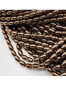 Бусина Гематит, коричневый, 6*4 мм, нитка