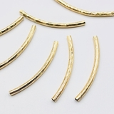 Бусина Трубочка Дуга, 30*1.8 мм, позолота