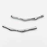 Бусина Труба фриформ, 65*5 мм, родий