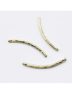 Бусина Трубочка Дуга, 30*1.8 мм, позолота