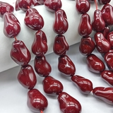Жемчуг майорка, Барокко, 22*15 мм, темно-красный, шт