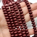 Жемчуг майорка, рондель, 8*6 мм, темно-красный, нитка