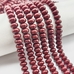 Жемчуг майорка, рондель, 8*6 мм, темно-красный, нитка