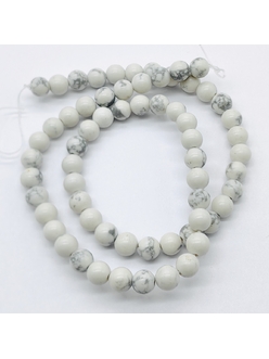 Бусина Кахолонг глянцевый, 6 мм, нитка