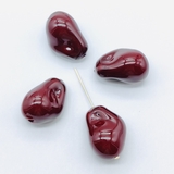 Жемчуг майорка, Барокко, 22*15 мм, темно-красный, шт