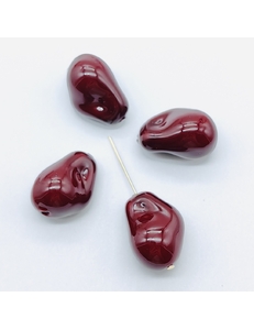 Жемчуг майорка, Барокко, 22*15 мм, темно-красный, шт