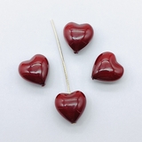 Жемчуг майорка, сердце, 12 мм, темно-красный, штука