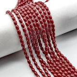 Жемчуг рисовый Майорка, 4*6 мм, темно-красный, нитка