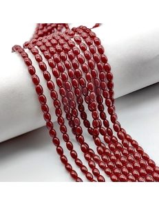 Жемчуг рисовый Майорка, 4*6 мм, темно-красный, 150 см