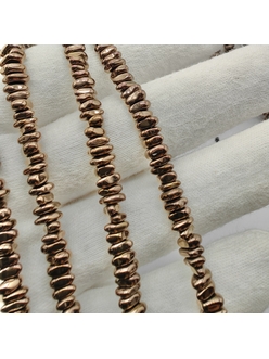 Бусина Гематит, фриформ, 5-6*2-2.5 мм, коричневый, нитка