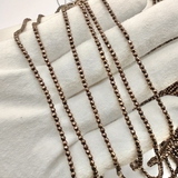 Бусина Гематит, круг граненный, 2.2 мм, коричневый, нитка