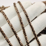 Бусина Гематит, многогранник, 3 мм, коричневый, нитка