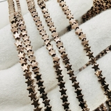 Бусина Гематит, звезды, 4 мм, коричневый, нитка