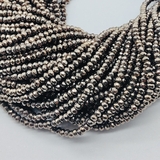 Бусина Гематит, рондели граненный, 3*2 мм, коричневый, нитка