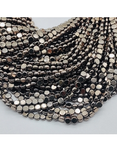 Бусина Гематит, таблетка, 4 мм, коричневый, нитка