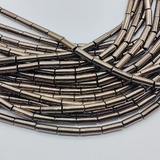 Бусина Гематит, трубочка, 9*3 мм, коричневый, нитка