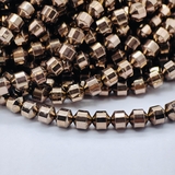 Бусина Гематит, грани, 6 мм, коричневый, нитка