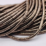 Бусина Гематит, рондели, 2*1 мм, коричневый, нитка