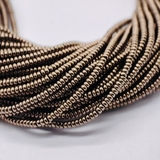 Бусина Гематит, тонкие рондели, 2*1 мм, коричневый, нитка