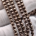 Бусина Гематит, круг, 4 мм, коричневый, нитка