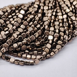 Бусина Гематит, плоский квадрат, коричневый, 3*1.8 мм