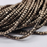 Бусина Гематит, кубик, темно-коричневый, 2 мм