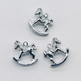 Подвеска лошадка качалка, 14 мм, родий