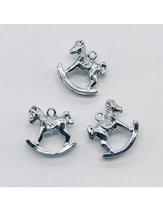 Подвеска лошадка качалка, 14 мм, родий