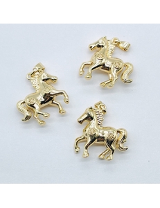 Подвеска Лошадь, конь, 19 мм, позолота