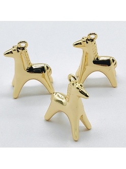 Подвеска Лошадь стоит, 18*12 мм, позолота