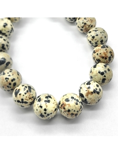 Бусина Яшма Далматин, 14 мм, нитка