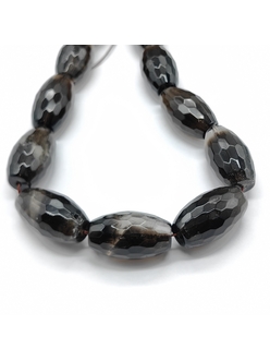 Бусины Раухтопаз, граненный бочонок, 25*15 мм, коричневый, шт