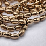 Бусина Гематит, рис, коричневый, 5*8 мм, тип2, нитка