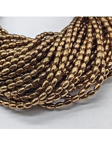 Бусина Гематит, рис, коричневый, 3*5 мм, тип2, нитка