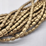 Бусина Гематит, рис, матовый, коричневый, 3*5 мм, нитка