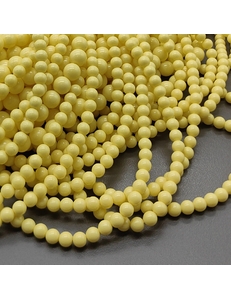 Жемчуг бусина Майорка, 6 мм, желтый, нить