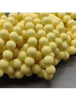 Жемчуг бусина Майорка, 8 мм, желтый, нить