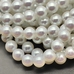Жемчуг Майорка люкс, 10 мм, белый с розовым переливом, нить