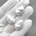 Жемчуг бусина Майорка, 20*15 мм, белый, шт