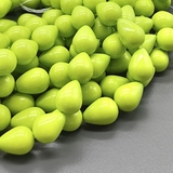 Жемчуг бусина Майорка, 10*14 мм, салатовый, нить