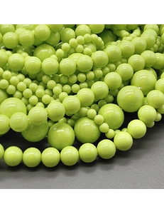 Жемчуг бусина Майорка, 12 мм, салатовый, шт