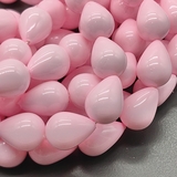 Жемчуг бусина Майорка, 10*14 мм, розовый, нить