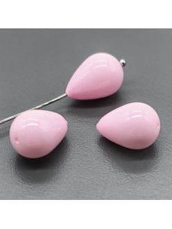 Жемчуг бусина Майорка, 10*14 мм, розовый, шт