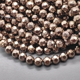 Бусина Гематит, круг, 8 мм, коричневый, нитка