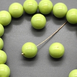 Жемчуг бусина Майорка, 12 мм, салатовый, шт