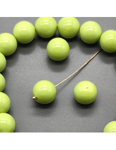 Жемчуг бусина Майорка, 12 мм, салатовый, шт