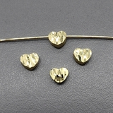 Бусина Сердце волны, 5.7 мм, позолота